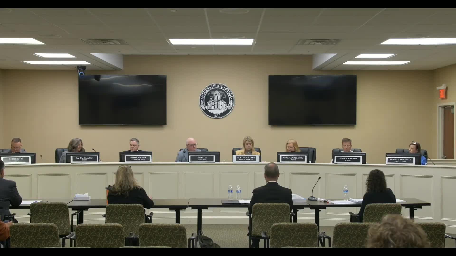 Paulding commissioners adjourn to executive session for real estate, personnel and litigation