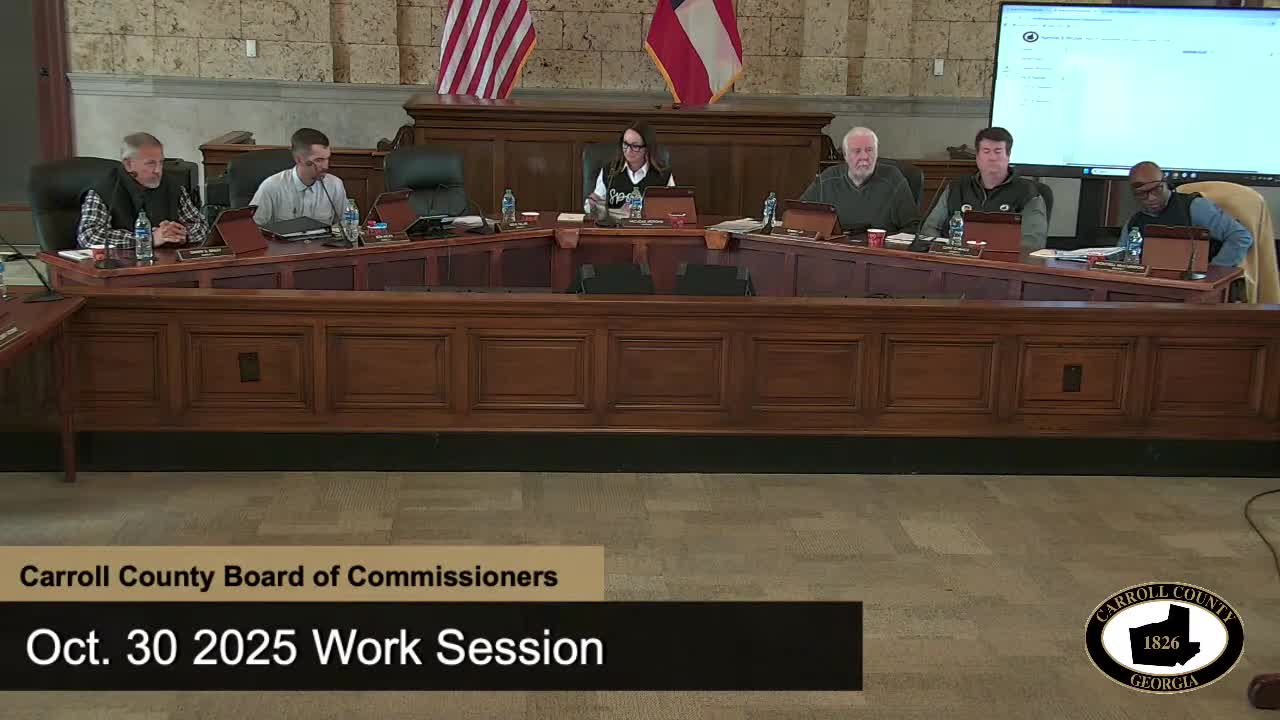 Carroll County Finance Director reports September revenues up, cash dip tied to capital spending