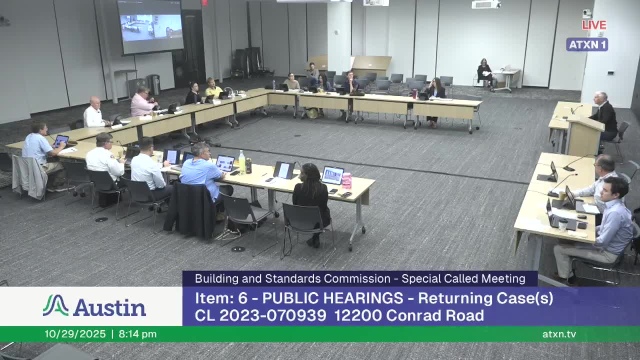 Commission converts Conrad Road repair order to demolition, affirms accrued penalties