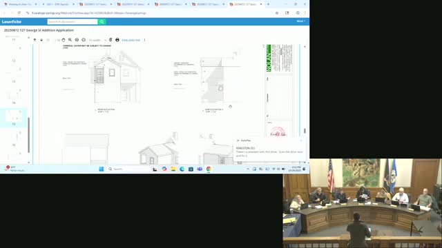 Board approves copper roof at 167 Spring St.; garage‑door decision deferred pending site visit