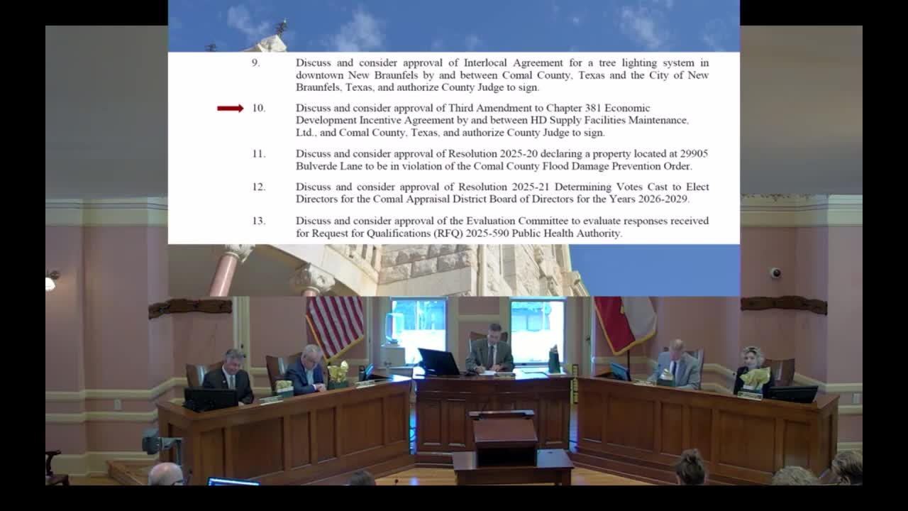 Comal County commissioners approve routine claims, proclamations and 22 action items in unanimous session