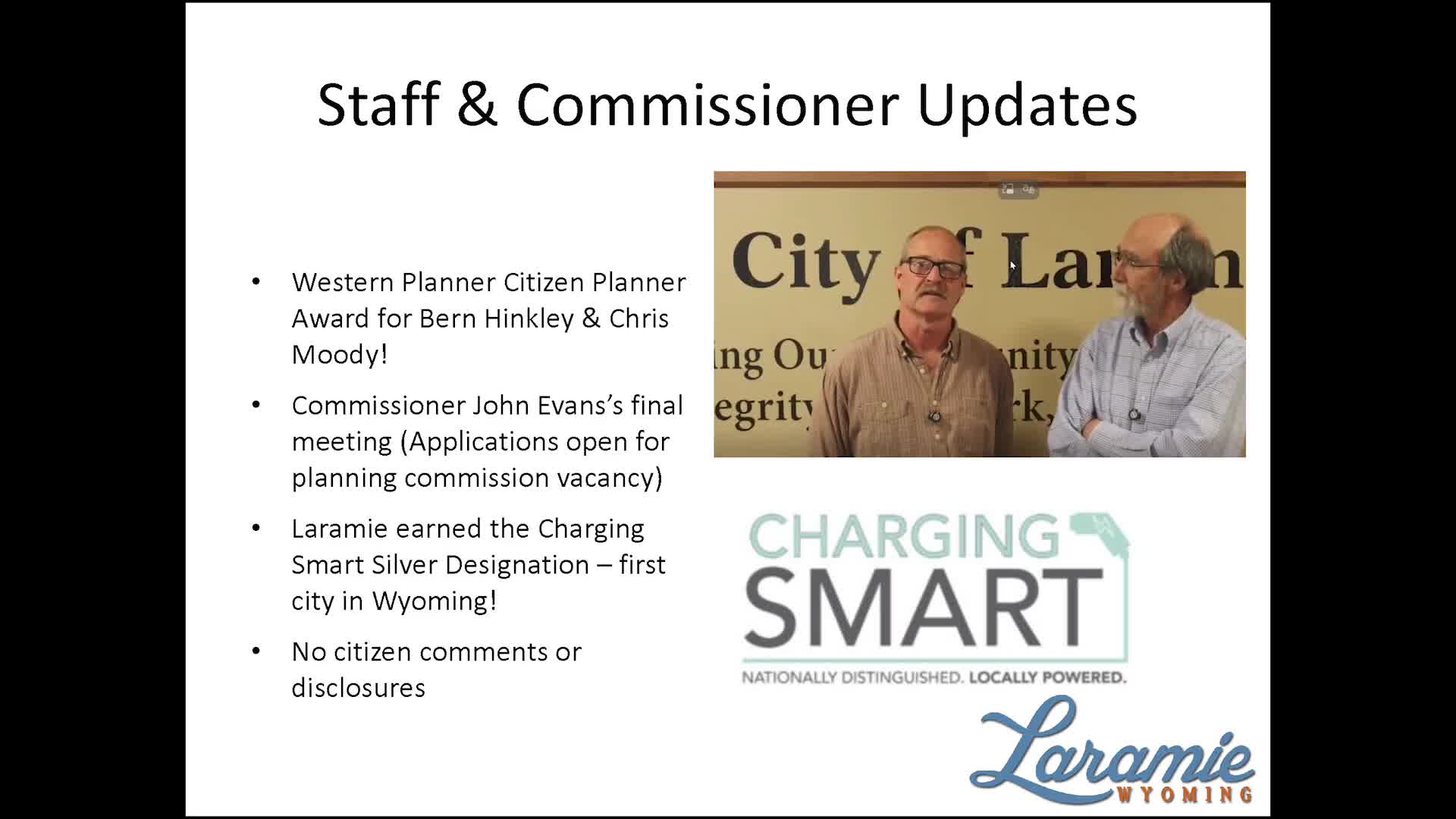 Laramie planners honored for aquifer protection with Western Planner citizen award