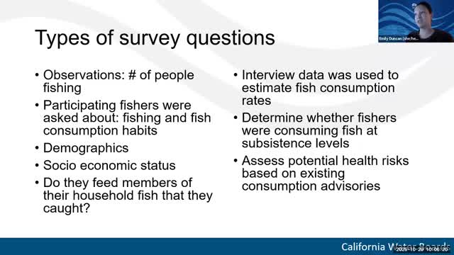 LA study: 480 interviews at four urban lakes found roughly 8% of anglers eat their catch; very few meet subsistence thresholds