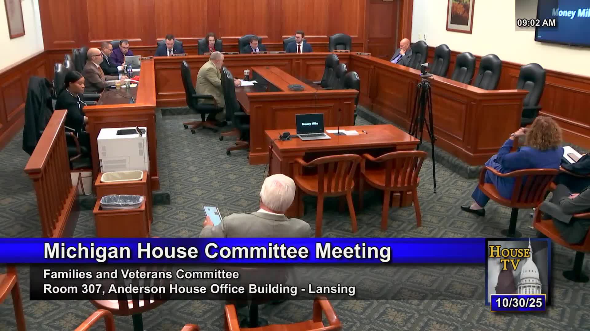 Committee approves Aug. 21 minutes and excuses Rep. Harris