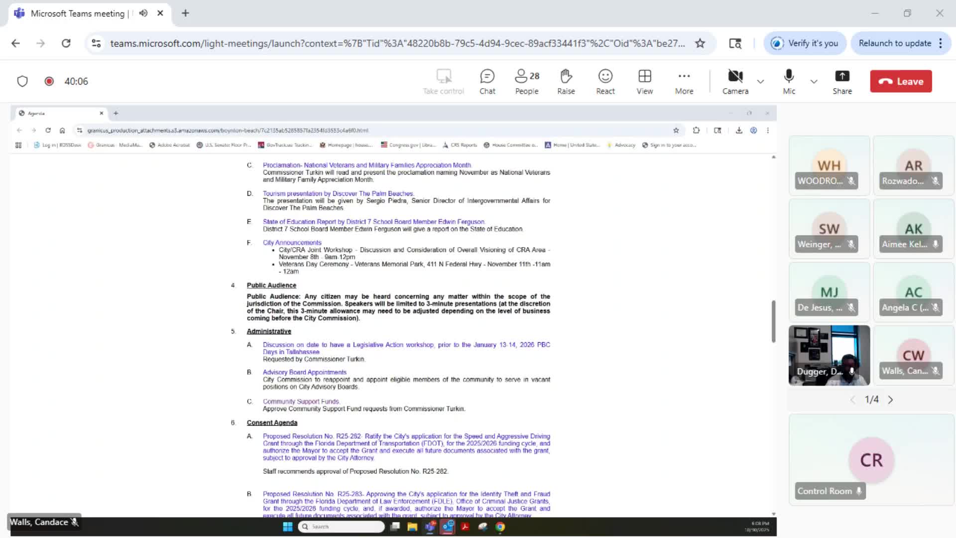 Boynton Beach agenda review flags FDOT grants, bait-and-tackle contract and community support funds for consent agenda