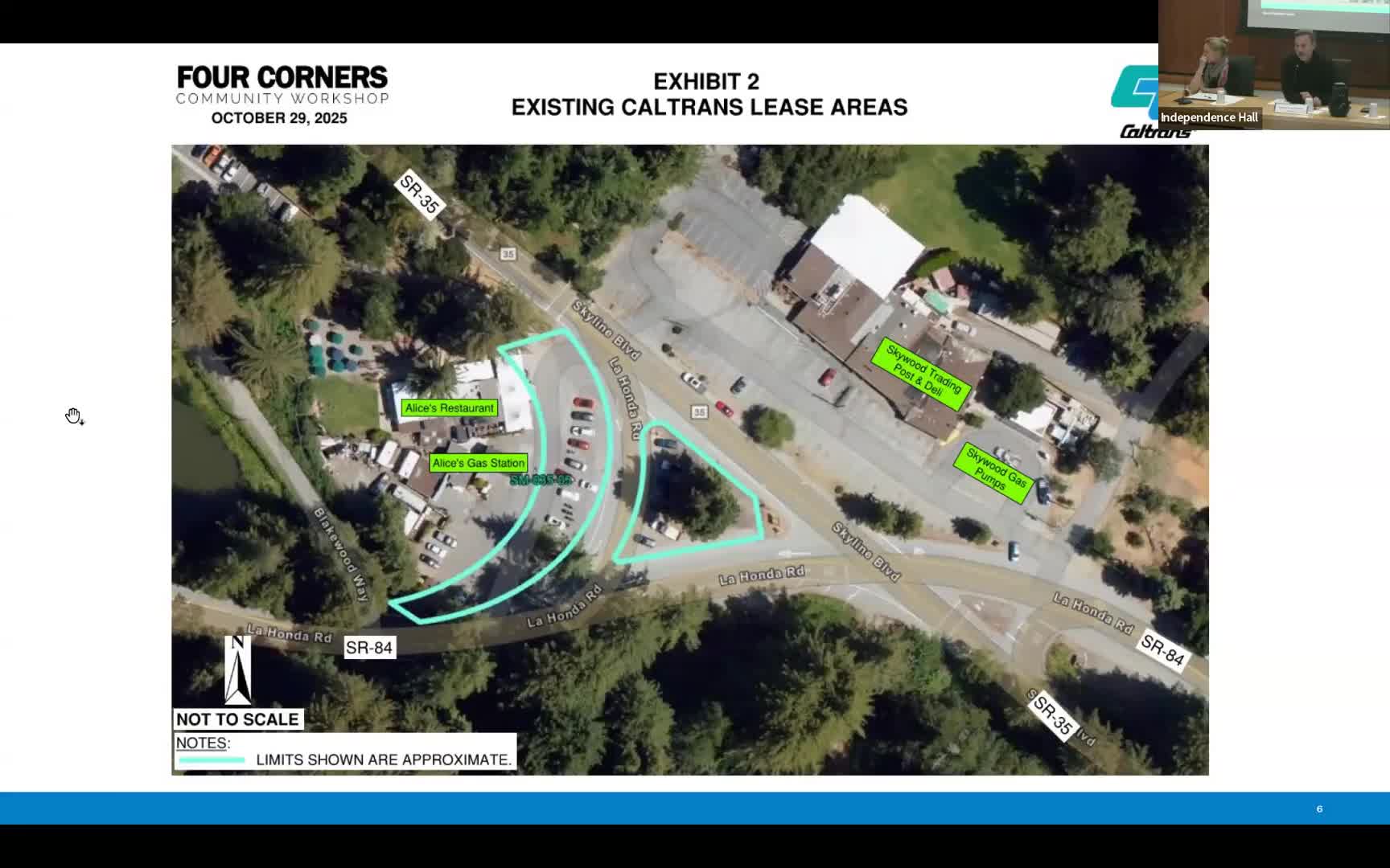 Caltrans proposes all‑way stop, flashing beacon and parking changes at Woodside '4 Corners' intersection