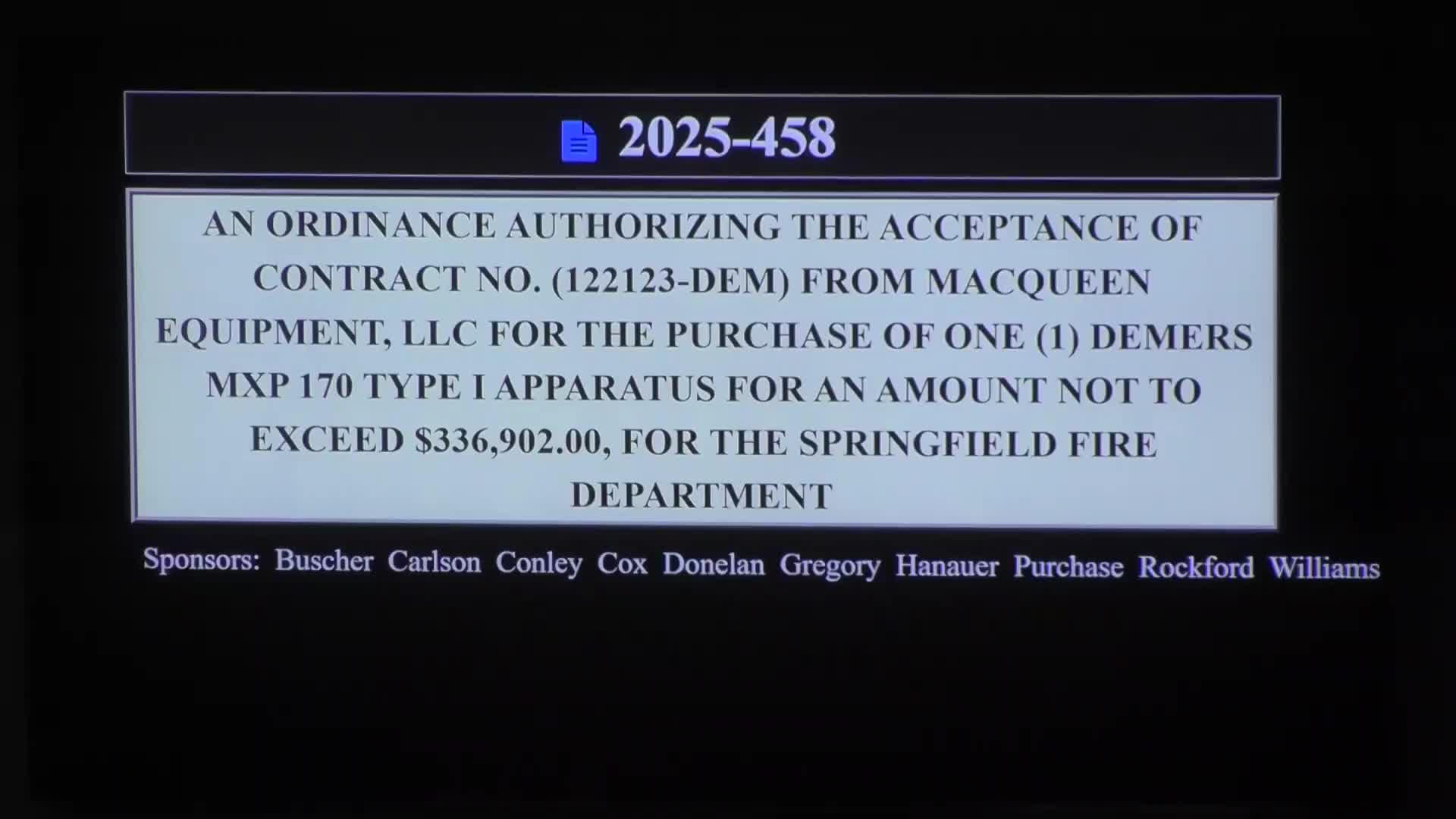 Committee approves ambulance and treatment-first response apparatus; council touts cross-department collaboration