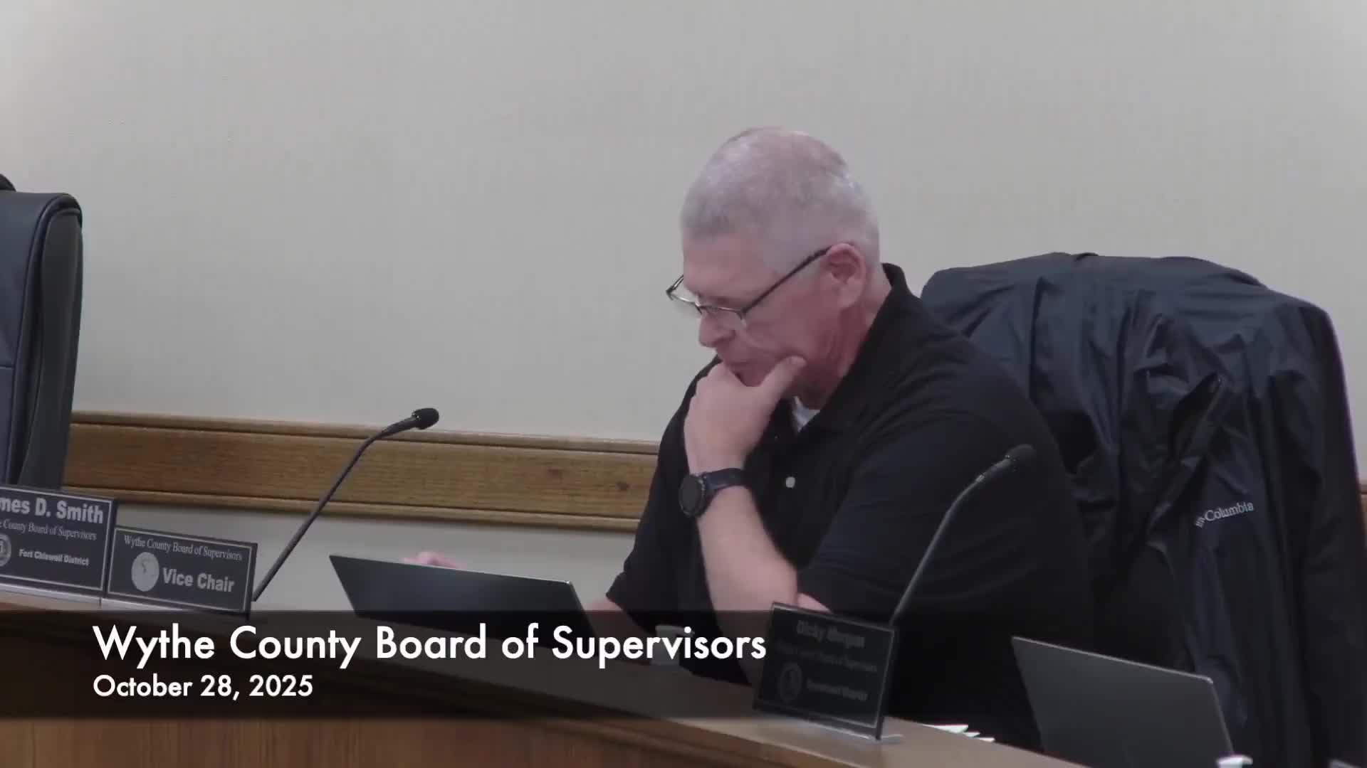 Wythe County supervisors approve routine contracts, grants and agreements; votes at a glance