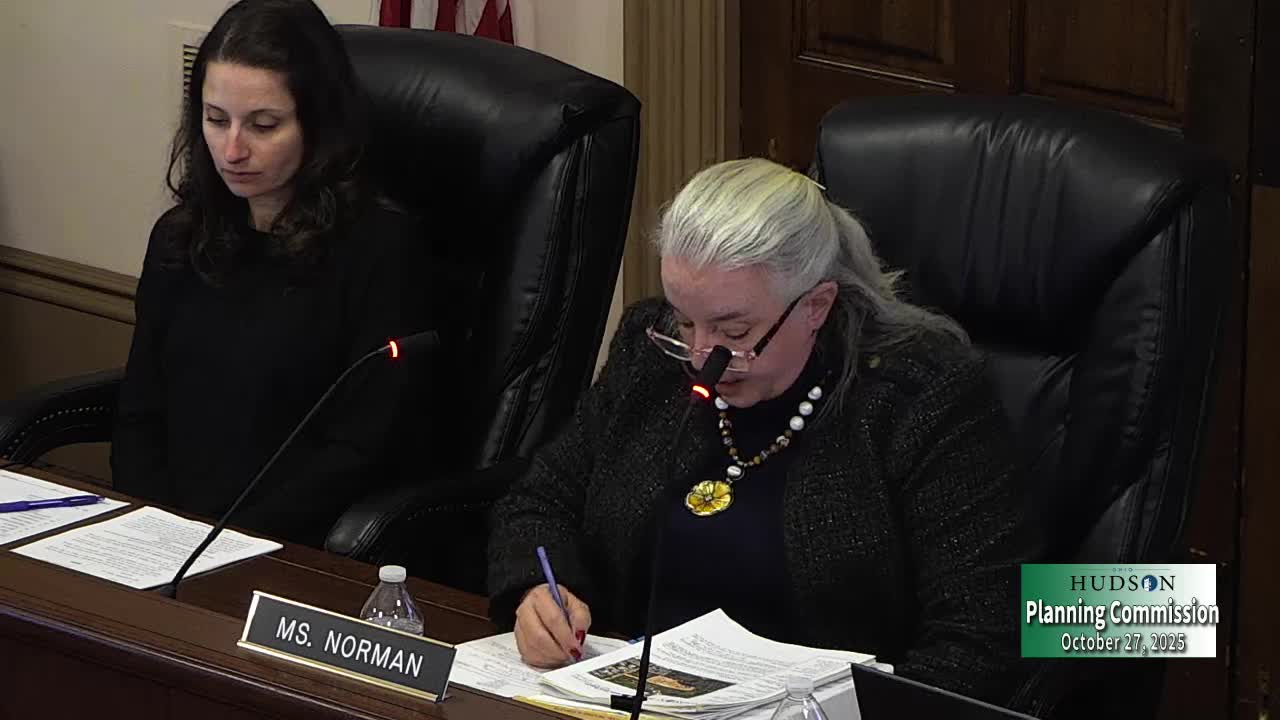 Planning commission approves temporary model‑home sales office at Preserve of Hudson with conditions