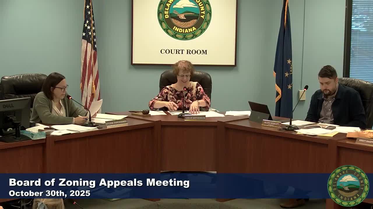 Board of Zoning Appeals approves six variances and property splits at October meeting