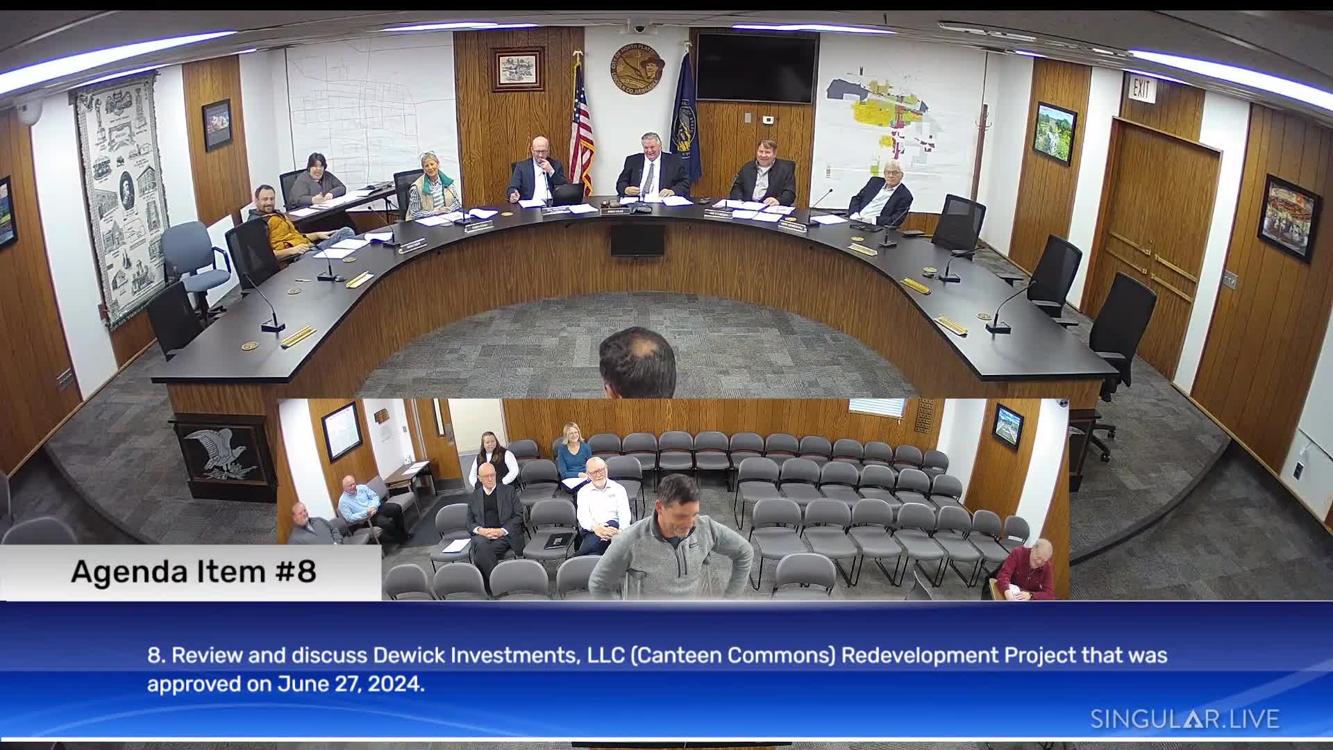 DeWake Investments says Canteen Commons delayed; contractor cites one missing design page, targets spring start