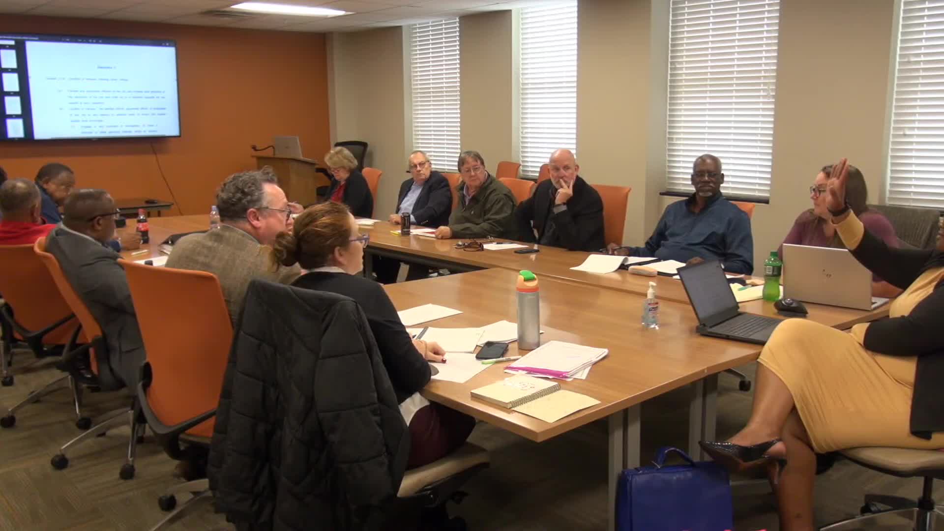 Committee aims to consolidate ethics language; legal counsel says abstention should be limited to conflicts