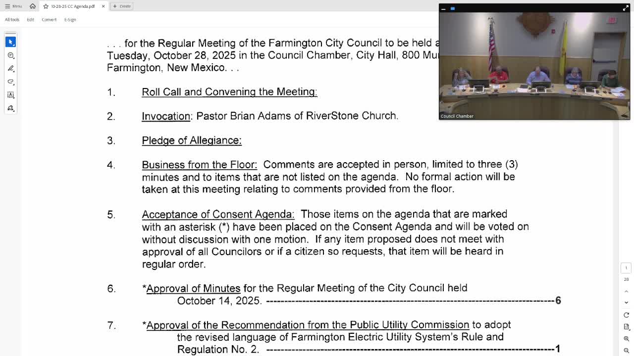 Farmington City Council approves consent items, zoning change and 10-year pump contract