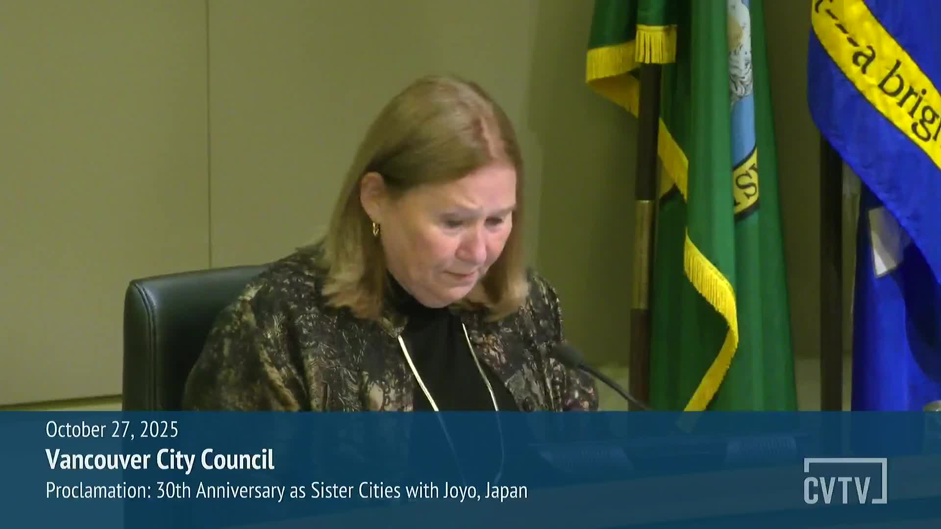 City issues proclamations marking 30 years with Joyo (Japan) and 80 years of NAACP Vancouver branch