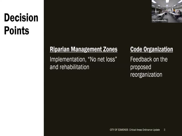 Planning board approves sending CAO rewrite to council with riparian management zones and asks for iterative follow-up