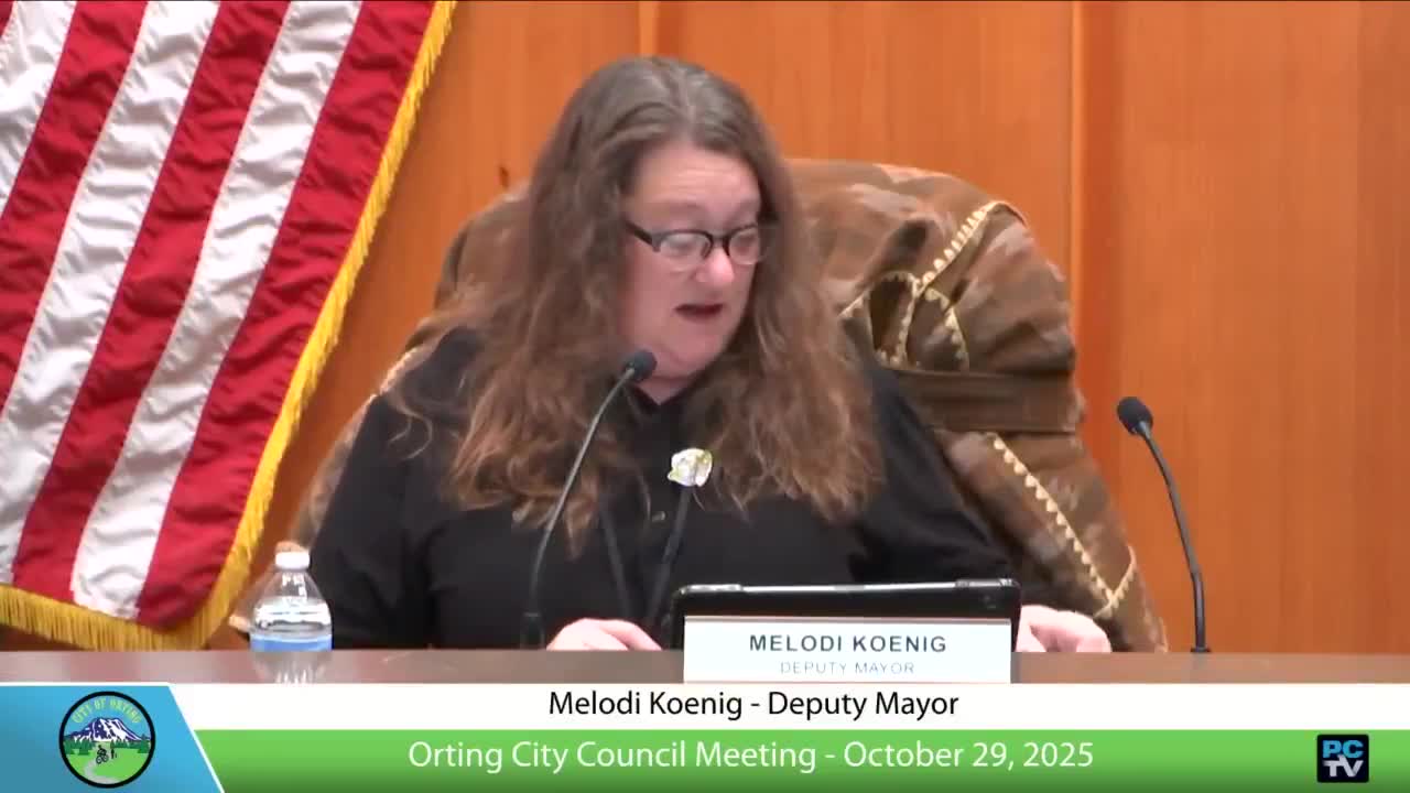 Orting council approves consent agenda after extended line‑item review; several invoices flagged for follow‑up