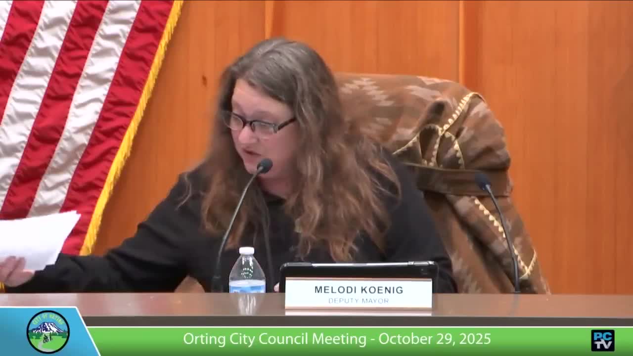 Orting council discusses lagoon solids removal plan; bio‑bags and trucking proposed as lower‑cost alternative