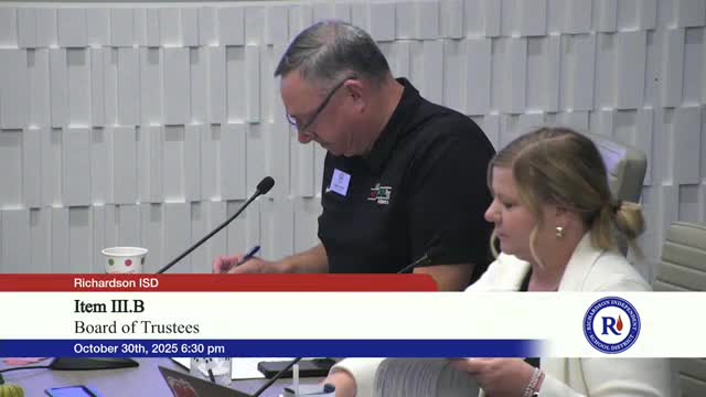 Richardson ISD board approves 2025–26 targeted and turnaround school improvement plans