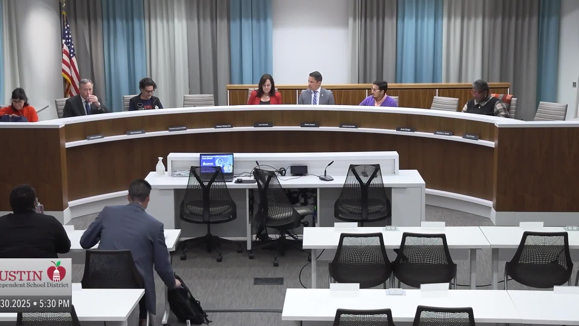 Austin ISD gets "superior" FIRST score of 95; board hears parent concern over HQ spending