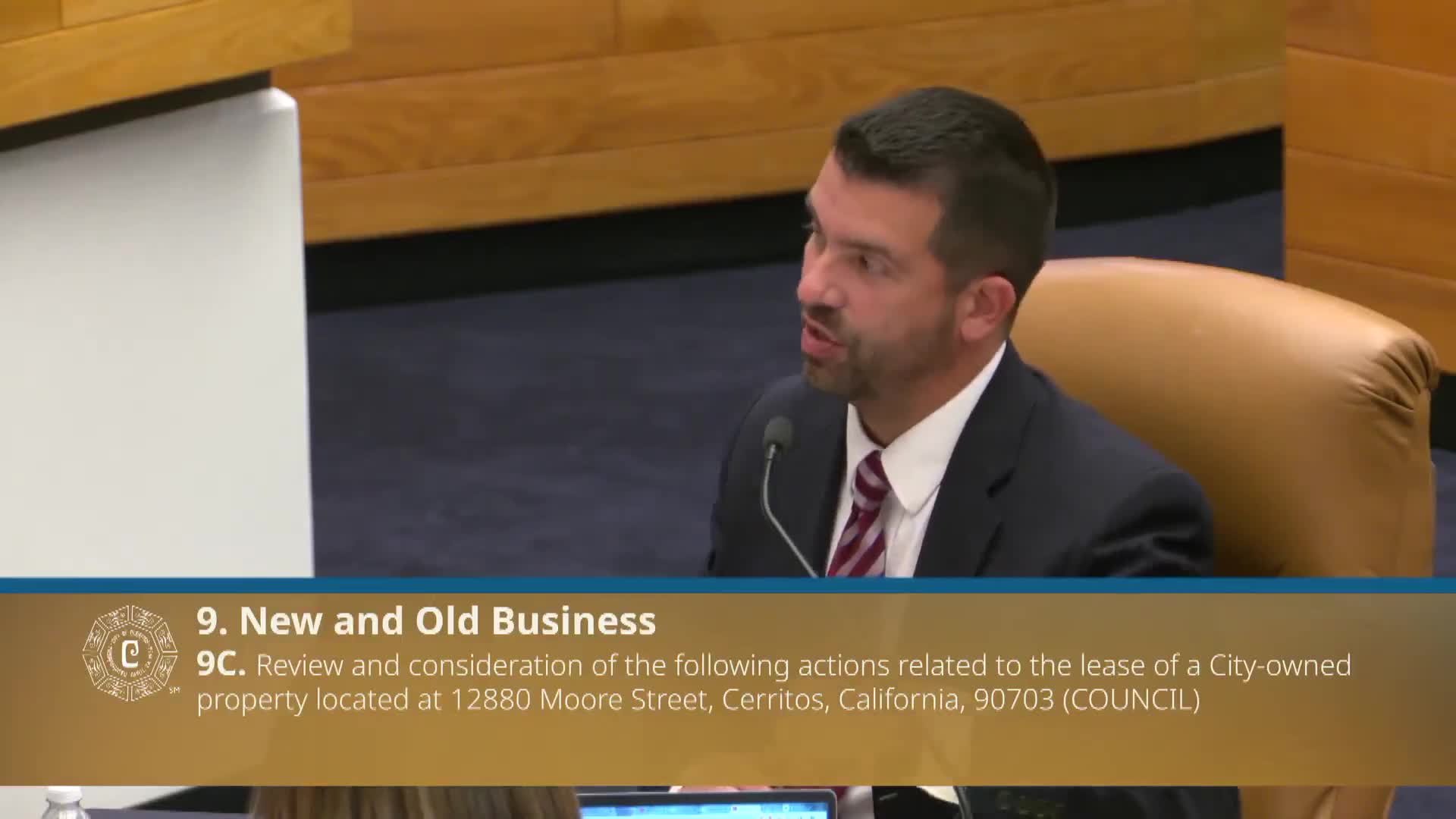 Council authorizes lease of city‑owned 12880 Moore St. to Revolve; starting rent $35,375/month