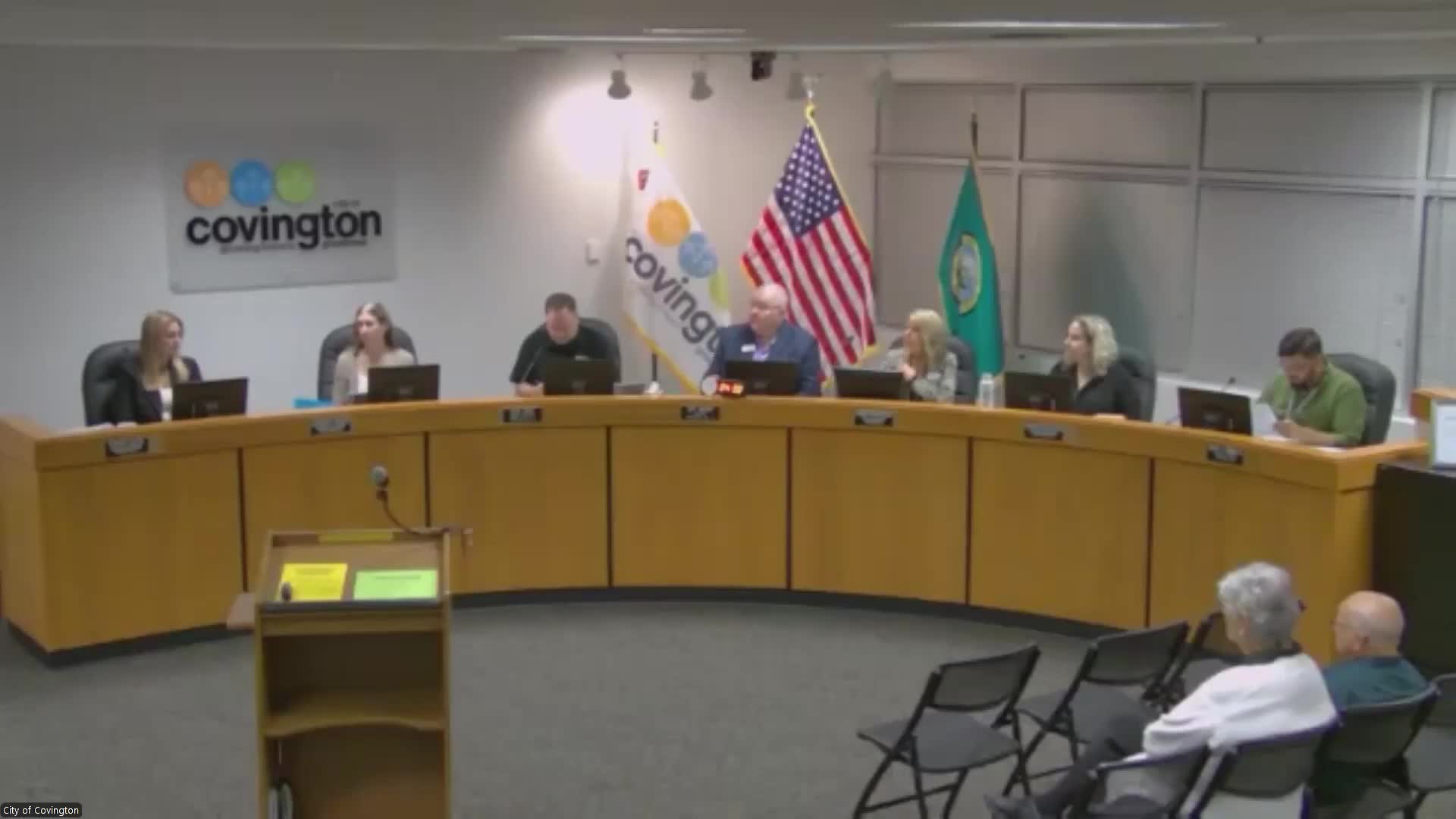 Covington council adopts 6% annual surface‑water management rate increase, to be reevaluated within three years