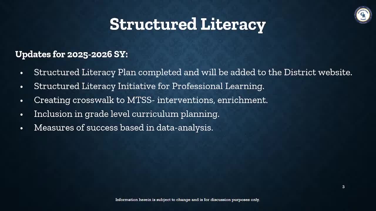 Council Rock details multi-year structured literacy rollout, schedules LETRS kickoff for Nov. 4