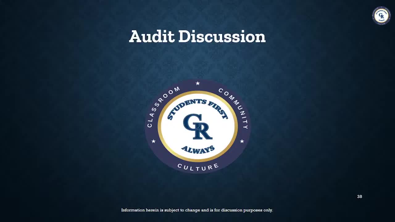 Board debates scope and timing of possible outside audit; administrators recommend defining narrow scope first