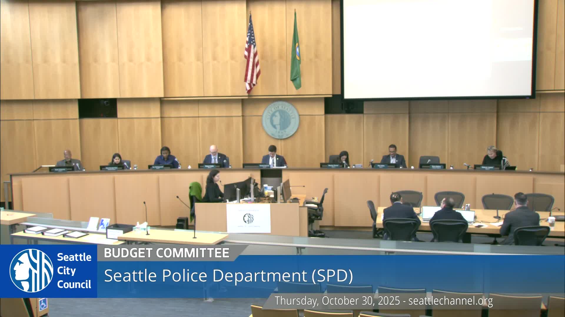 Budget committee considers amendment to restrict $26 million for sworn SPD hires