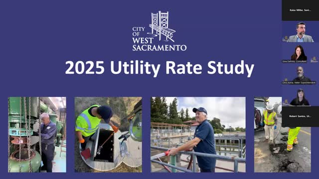West Sacramento outlines $143.6 million five‑year water and sewer needs; proposed rate adjustments expected after public hearings