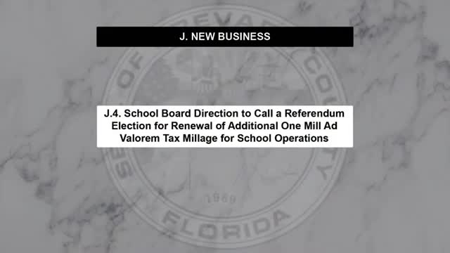 Brevard commissioners agree to place school‑funding referendums on 2026 ballot