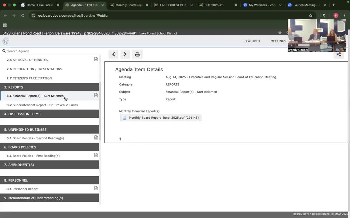 Lake Forest board hears June fiscal-year-end report showing $7.8 million revenue increase