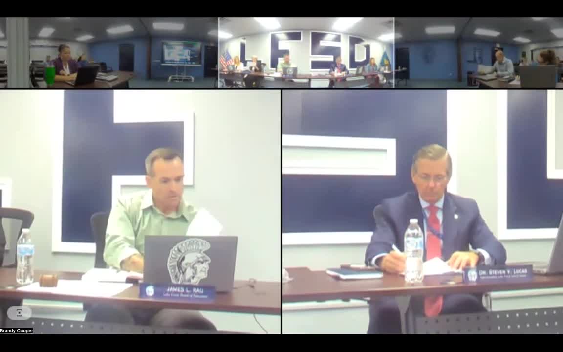 Lake Forest School District finance staff flag timing, encumbrances and temporary negative lines in July–August reports