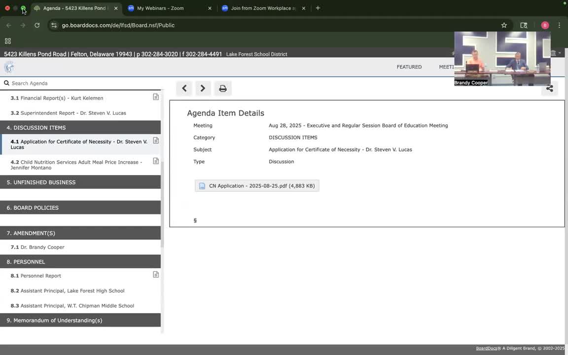 Board approves application for WT Chipman addition; project seeks 80% state funding