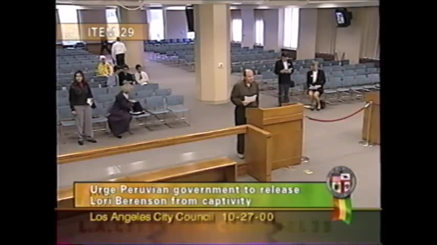 City Council urges Peru to release U.S. citizen Laurie Berenson