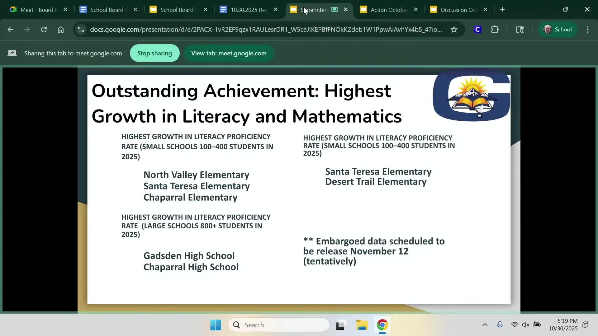 District highlights extensive reading and math growth at several campuses