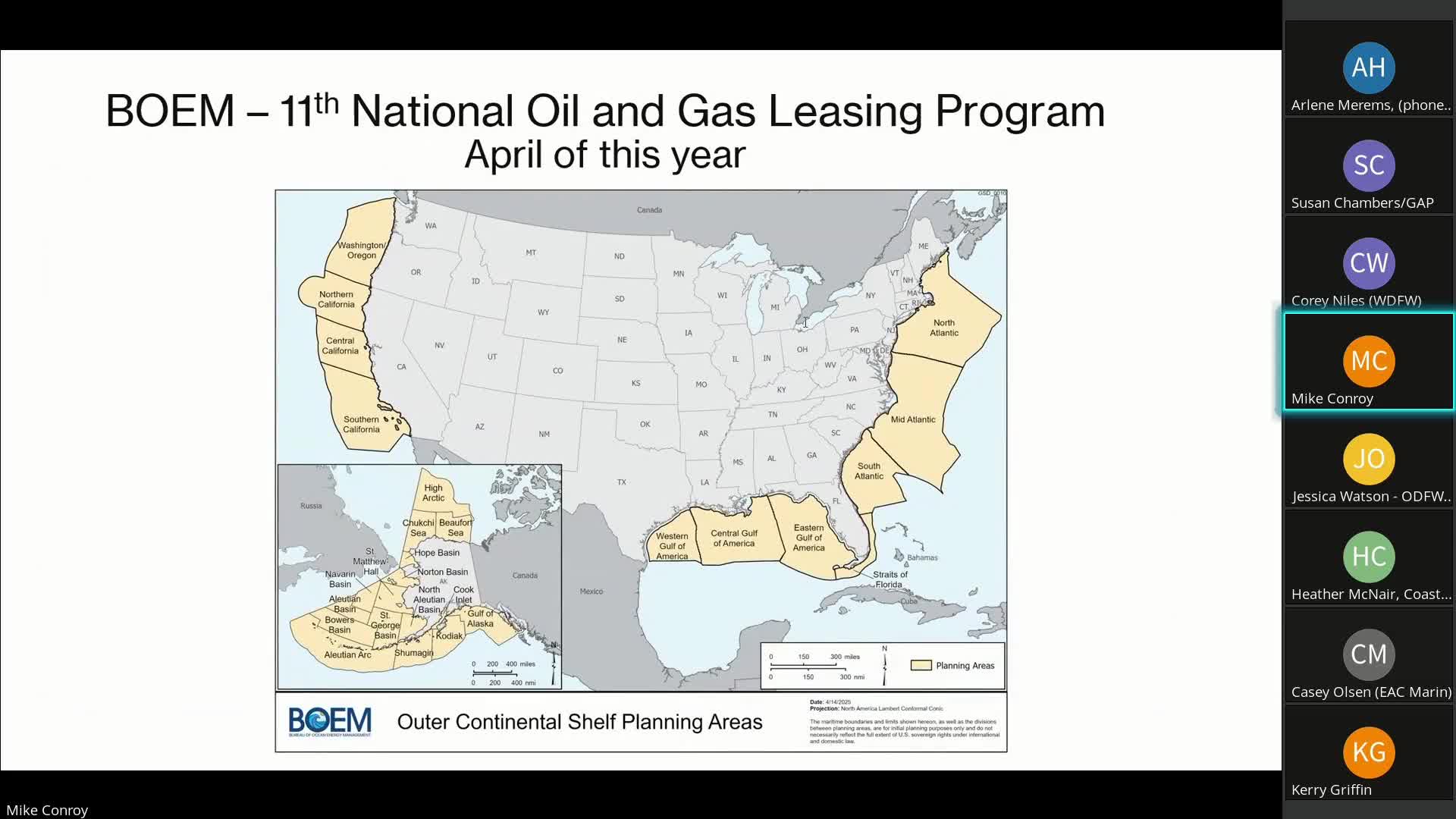 BOEM national oil and gas leasing program still pending; MPC to monitor draft proposed program