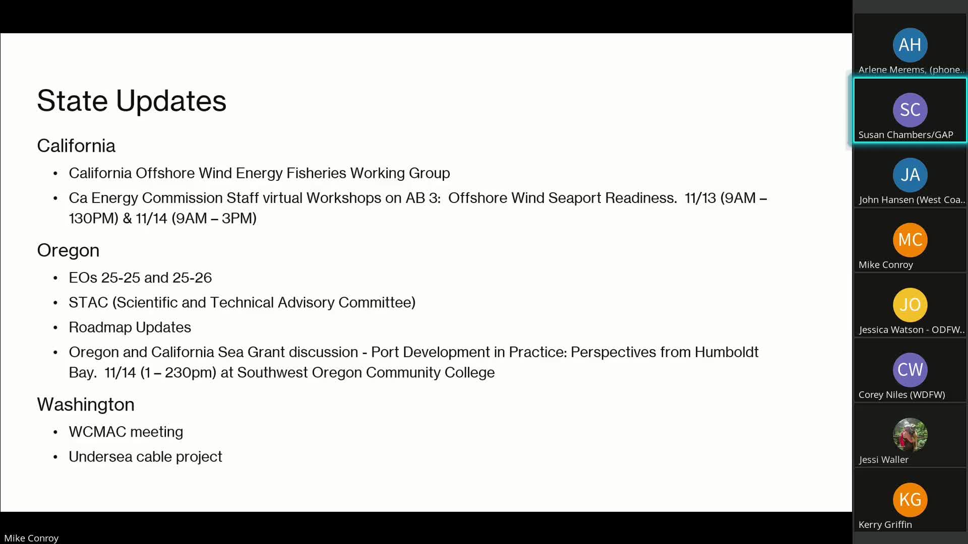Oregon road map for offshore wind: state-led planning offers model for fisheries engagement
