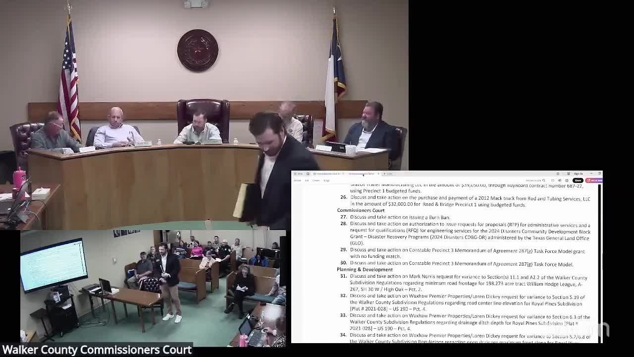 Walker County OKs Constable Precinct 3 287(g) Memorandum of Agreement, Authorizes Ratification