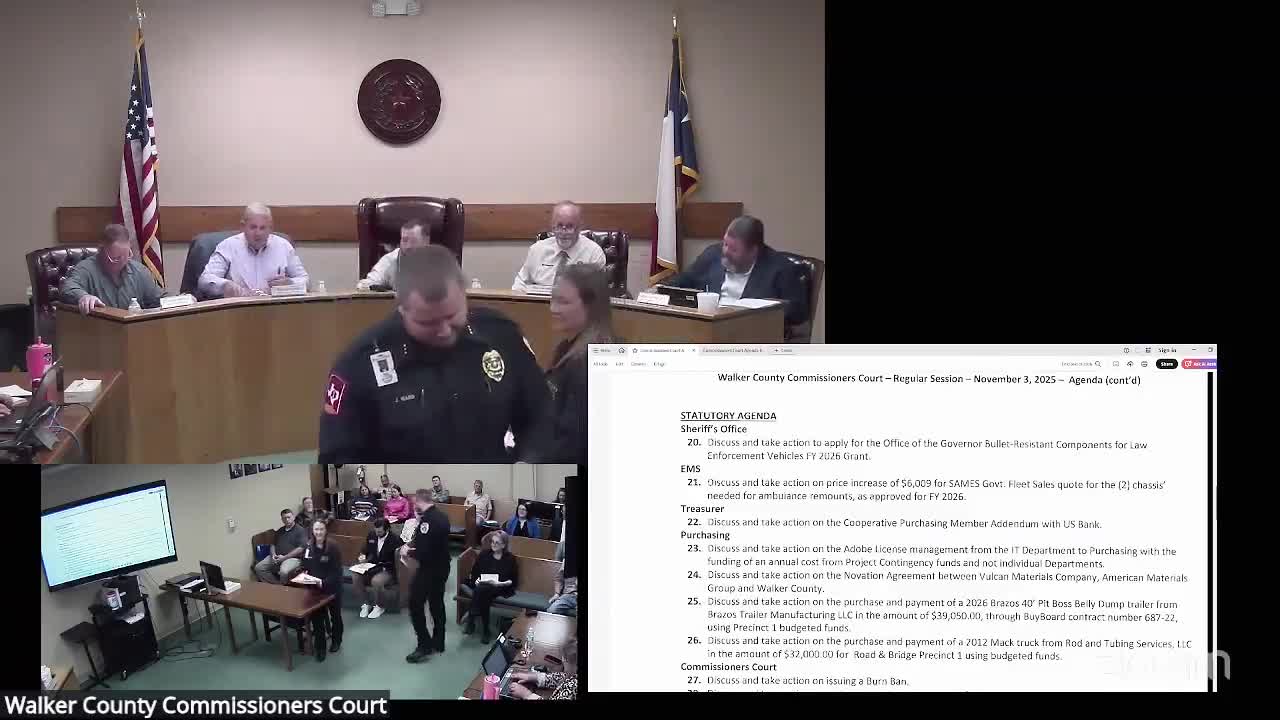 Commissioners Approve Fleet‑card Transition, Adobe License Centralization and Multiple Equipment Purchases