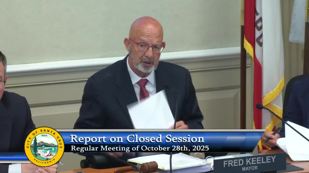 Council reports closed‑session outcomes; names Cassie Bronson city attorney‑designate