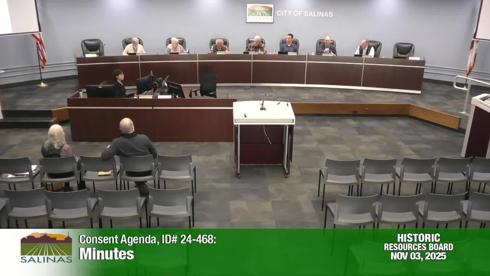 Historic Resources Board approves minutes with corrections and adopts 2026 meeting schedule