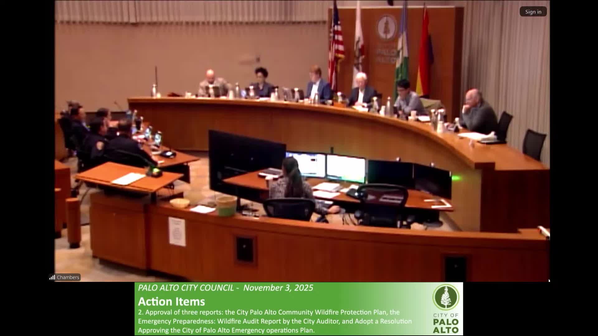 Palo Alto Council adopts updated emergency plan, approves wildfire protection plan and accepts audit