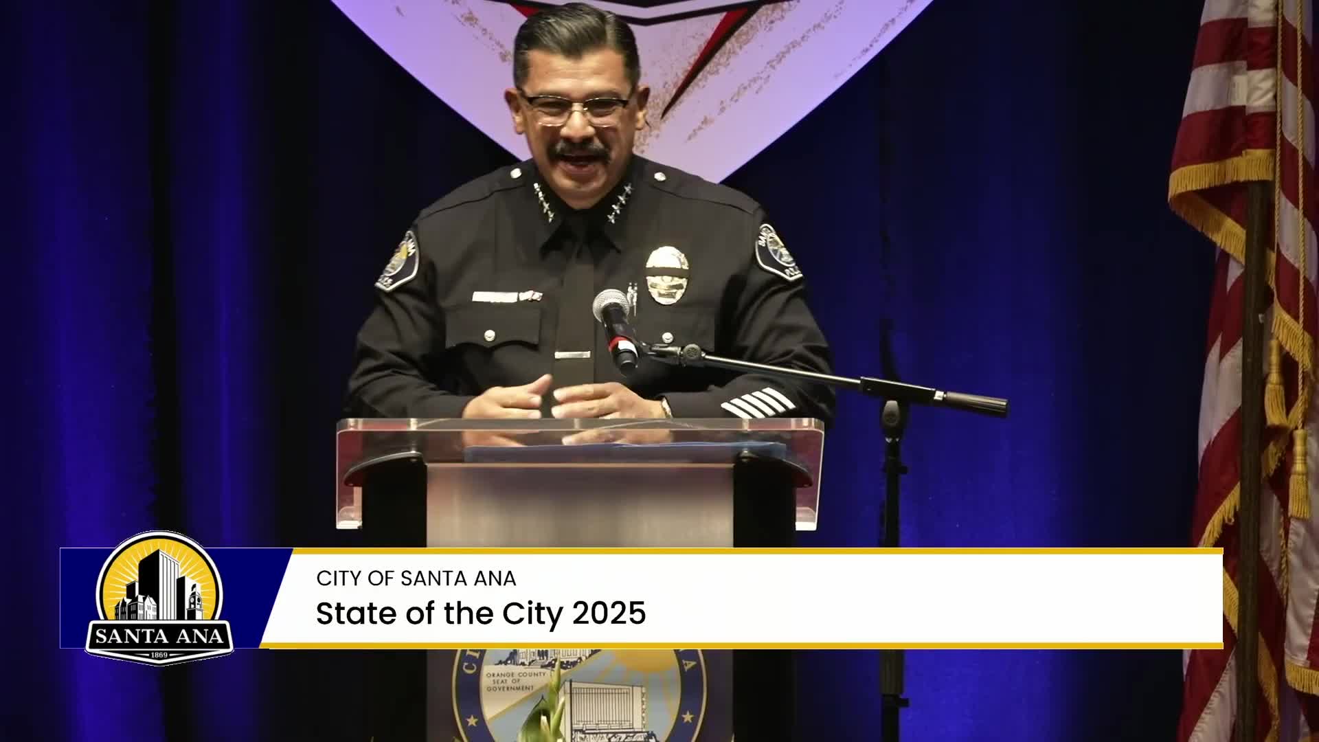 Santa Ana police chief reports crime declines, emphasizes technology and officer wellness