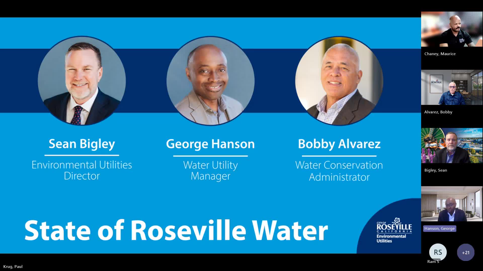 Roseville reports non‑detect PFOS results from UCMR5 testing, explains monitoring, customer testing and fluoride review