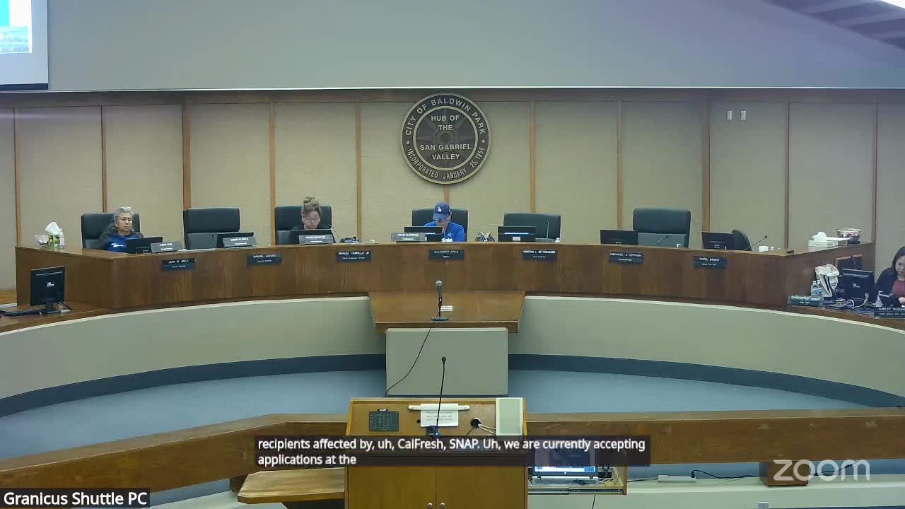 Commissioners ask staff to circulate updated emergency relief and SNAP food‑distribution flyers; applications open at family service center