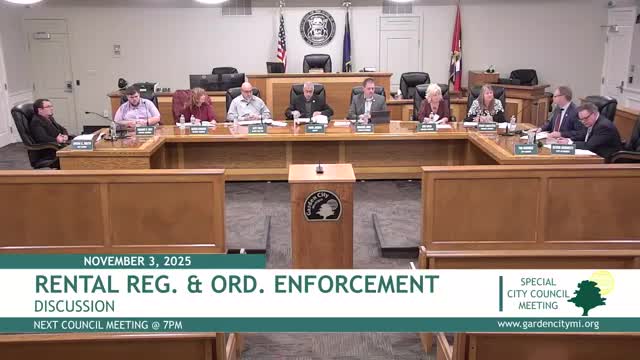 Garden City reviews East Lansing‑style rental overlay to limit new rental licenses