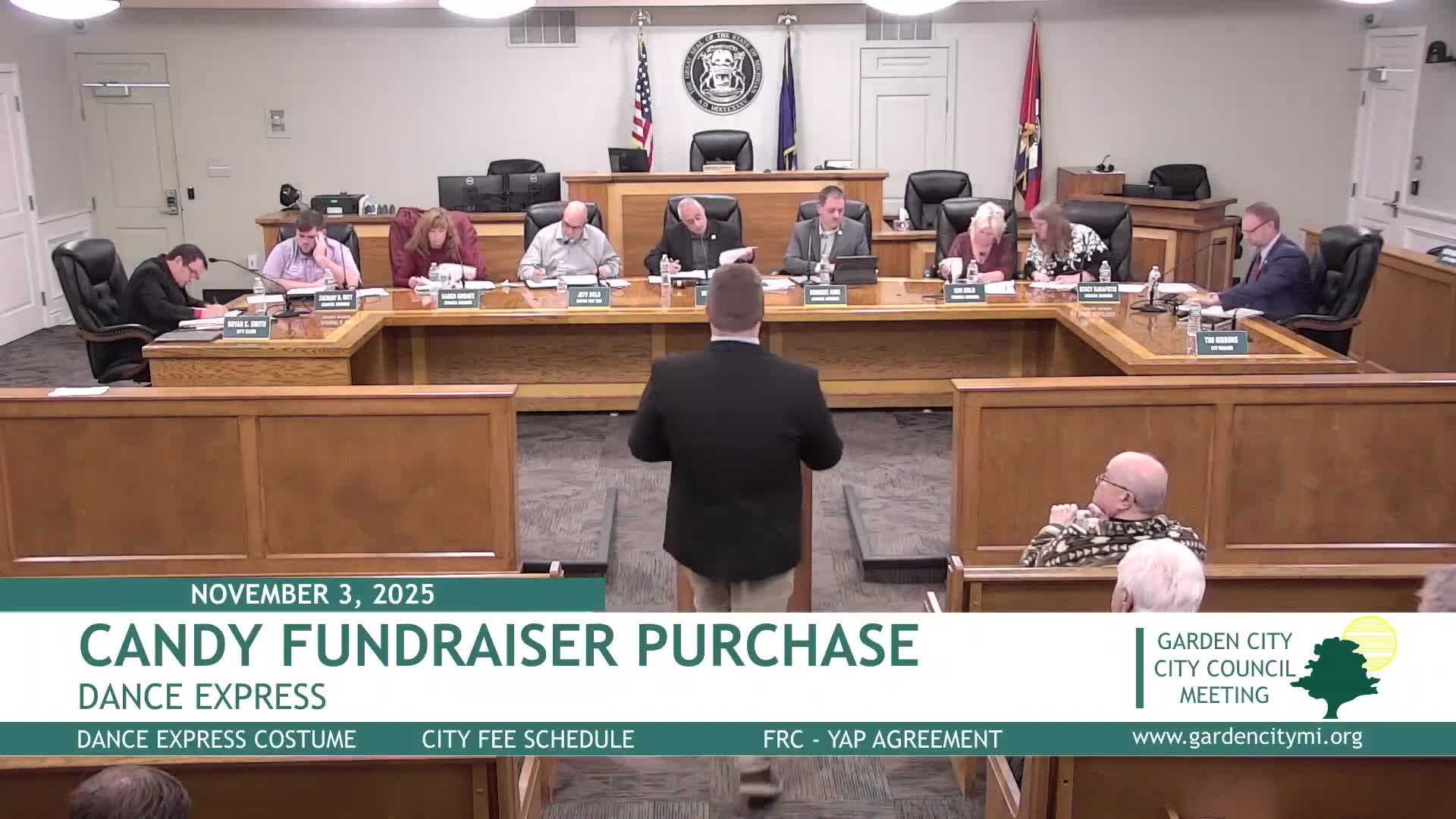 Council approves Dance Express candy order and costumes; program to retain fundraising proceeds