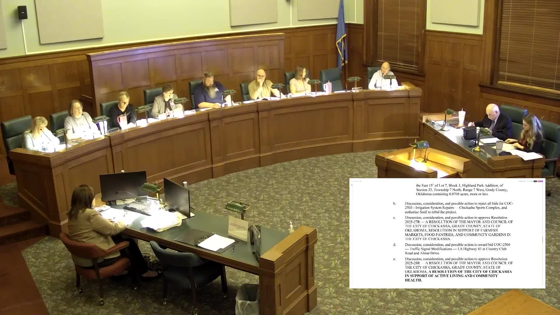 Chickasha council approves TSET-related resolutions to support pavilion and active-living grant applications