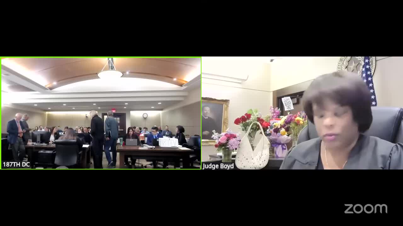 Judge Stephanie Boyd processes pleas, revocations and sentences in 187th District Court docket