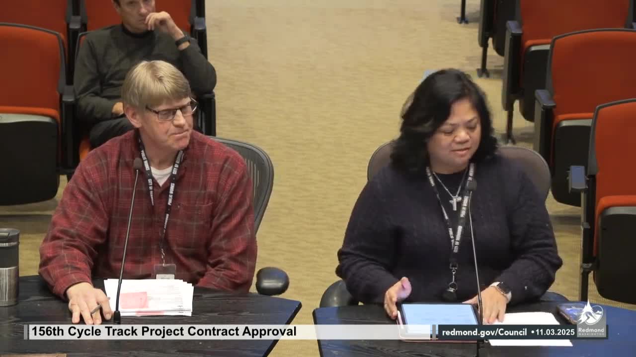 Council to accept final contract for 156th cycle track; project under budget despite contract overrun